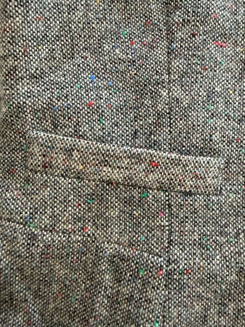 Vintage 90s Esprit Wool Blend Tweed Button Front Jumper Maxi Dress Size L - Picture 9 of 9